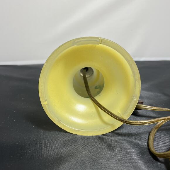 Vintage Art Deco Era Frosted Reverse Painted Yellow Glass Lamp Base, Test Works - Picture 9 of 12